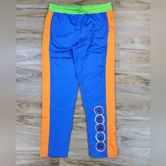 🔺️Disney Pixar Neon Colorblock So Many Emotions Track Pants Men's Large - Picture 9 of 12
